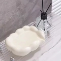 Portasapone in ceramica bianca a forma di nuvola su supporto in acrilico moderno - Nuvola / Bianco