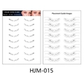 Waterproof lower eyelash tattoo stickers HJM-015 set with placement guide and fast application - HJM-015
