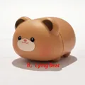 Cute brown bear shaped piggy bank desktop ornament with smooth round finish and coin slot - 3061 Bear Crawl Figurine