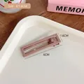 Matte pink non-marking hair clip 6cm rectangular seamless barrette for women - 17# Square Duckbill Clip (Coffee)