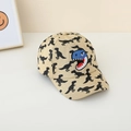 Casquette de baseball beige pour enfants avec motifs dinosaures et broderie de qualité - Imprimé Dinosaure Jaune Terre (HY-89027)