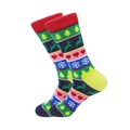 Christmas cotton socks with colorful holiday prints like reindeer and snow trees - One Size / Multicolor Christmas