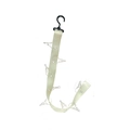 Beige baseball cap organizer with ten steel clips and a black rotating hanging hook - Cream