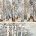 Winter Woods 6x6 inch paper pad featuring 12 birch tree designs for scrapbooking DIY - R2477a 24 Sheets