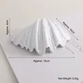 White shell shaped jewelry display tray in minimalist style, size 16x10x6cm - Tall Shell (White)
