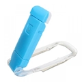 Portable mini blue clip-on reading lamp with power button and transparent base - 10.5cm*4.6cm*1.3cm / Lake Blue