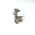 Figurina di giraffa compatta in metallo color ottone dal design decorativo stile vintage - Renna dei Cartoni Animati B / Bronzo