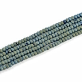 Detail van 4x6mm blauw-gouden druzy agaat kralen met sprankelende minerale textuur - 4*6mm Abacus kralen (45 stuks, 200mm lengte) / Groen