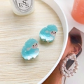 Cute light blue sheep cartoon hair clips made of acrylic for girls in a pair - Sheep (Pair)