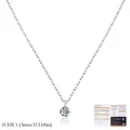 0,10 ct runder Moissanit-Anhänger in 925 Sterlingsilber mit GRA-Zertifikat - S925 Sterlingsilber (0.10Ct)
