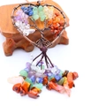Decoración de pared Árbol de la Vida hecho a mano con piedras naturales y madera - Árbol de la Vida Corazón