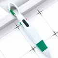 Green carabiner plastic ballpoint pen with multi-function buttons for outdoor use - Green