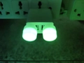 Dual LED head USB night light plug-in minimalist lamp for bedroom bedside decor - Green