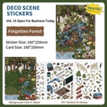 Forgotten Forest decorative PET stickers set with oversized scene base and vintage decals - Forgotten Forest (Series 15)