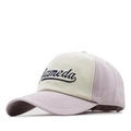 Two-tone baseball cap in beige and lilac featuring Alameda navy blue embroidery - Adjustable / Pink