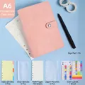 Pink A6 budget binder set with cash envelopes, planner inserts and stationery accessories - A6 Snap Button/100 Sheets / Plain Style-Princess Pink