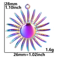 Regenboog roestvrijstalen zonnehanger details maat 28x26mm en gewicht 1,6g - Hanger / Regenboog