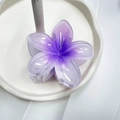 Pinza per capelli a forma di fiore con sfumatura viola lucida per acconciature - 8cm / Viola Sfumato