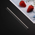 Reusable 21.5cm silver 304 stainless steel straight straw for coffee and beverages - Silver (Straight) 6*215mm