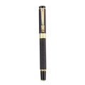 Business fountain pen in matte black with a golden dragon-shaped clip design - Dragon Matte / Black / Single