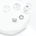 Silver micro-pave cubic zirconia wave rings jewelry making accessories on white stone - 8mm / White Gold