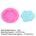 Smiling cloud silicone mold for fondant DIY with 6.5x5.5cm pink tool and blue casting - US 4 / Pink