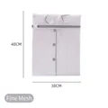 Filet à linge en maille fine avec fermeture éclair grise pour pulls, 48CM x 38CM - Gris Grand Filet Fin (48x38cm)