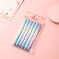 6-piece set of pastel gradient highlighters with super soft tips for smooth writing - Chisel Tip / Gradient Series-Gradient Blue 6 Pack