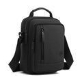 Borsa a tracolla nera versatile in nylon con logo WE POWER e tracolla regolabile - Grande / Nero