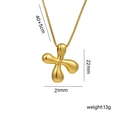 18k gold plated bubble letter pendant necklace with 40+5cm adjustable chain and 13g weight - Gold X Shape