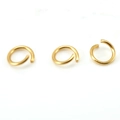 18K gold-plated stainless steel open jump rings for DIY jewelry making accessories - 0.5*3.5mm / Gold