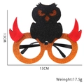 Halloween owl party glasses with orange glitter frames and black felt decorations - Owl Style