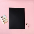 Matte black A4 document folder minimalist style on pink background for office storage - A4/20 Pages / Solid Black