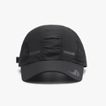 Men's black quick-dry baseball cap with breathable mesh side panels and logo - Adjustable / Black