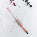 Pink gradient beaded pen with sparkling AB crystals and tulip top decoration - Colorful Barbie Pink