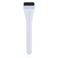 Flat ultra-thin foundation brush with dense synthetic bristles and white handle - White
