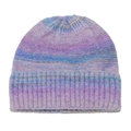 Close-up of the space-dye knit pattern and ribbed cuff on this purple winter beanie - M(56-58cm) / Light Purple