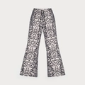 Pantalones deportivos anchos con estampado de leopardo en blanco y negro y cordón - XS / Leopardo Blanco