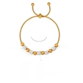 Bracciale a catena serpente in acciaio al titanio dorato con perle di cristallo - Stile Zirconia Pavé (E421) / Oro
