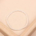 Handmade white seed bead bracelet with minimalist design for a sweet fashion style - Style 57-Thick White Seed Beads