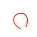 Roter Samt-Haarreif mit silbernen Metallfedern für festliche DIY-Haar-Accessoires - Federantennen Stil / Rot