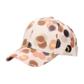 Détail du tissu de la casquette de baseball en coton avec motif floral artistique pailleté - Taille Unique(Réglable) / Style B (Pois Abstraits Paillettes Dorées)