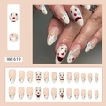 Clown theme press-on nails featuring red nose and blue tear designs, model W1619 - W1619 Joker Mask