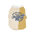Pet fashion vest featuring cream and yellow stripe contrast with Brooklyn varsity print - S / Orange and White Stripes