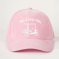 Cappellino da baseball in velluto rosa con ricamo golf THIS IS HOW I ROLL - Regolabile / Rosa