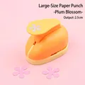 Large plum flower craft punch for DIY paper cutting projects in orange and yellow - Large Plum Blossom