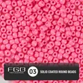 Vibrant 4mm pink solid opaque glass beads with lacquer finish for DIY jewelry crafts - 03