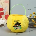 Detailed view of Halloween candy bag with Boo embroidery and size dimensions info - Medium BOO
