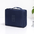 Grand sac de toilette imperméable bleu foncé avec poignée et imprimé Travel Season - 21*8*17cm / Bleu clair