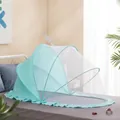 Zanzariera pieghevole azzurra per neonati con rete fine e bordi con volant - 125*65*65 / Verde Classico Parasole